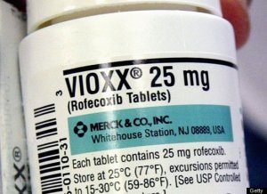  Approved in 1999, Vioxx was an anti-inflammatory drug used to reduce pain and stiffness, often to treat arthritis or migraines. Vioxx was on the market for over six years and prescribed to more than 20 million people before Merck, the drug's maker, decided to pull it from the market in 2004.  Overwhelming evidence suggested that the arthritis drug caused an increase in cardiovascular problems. In 2004 The Wall Street Journal citing an unreleased government document, reported that Vioxx was responsible for an estimated 27,000 heart attacks and cardiac deaths.